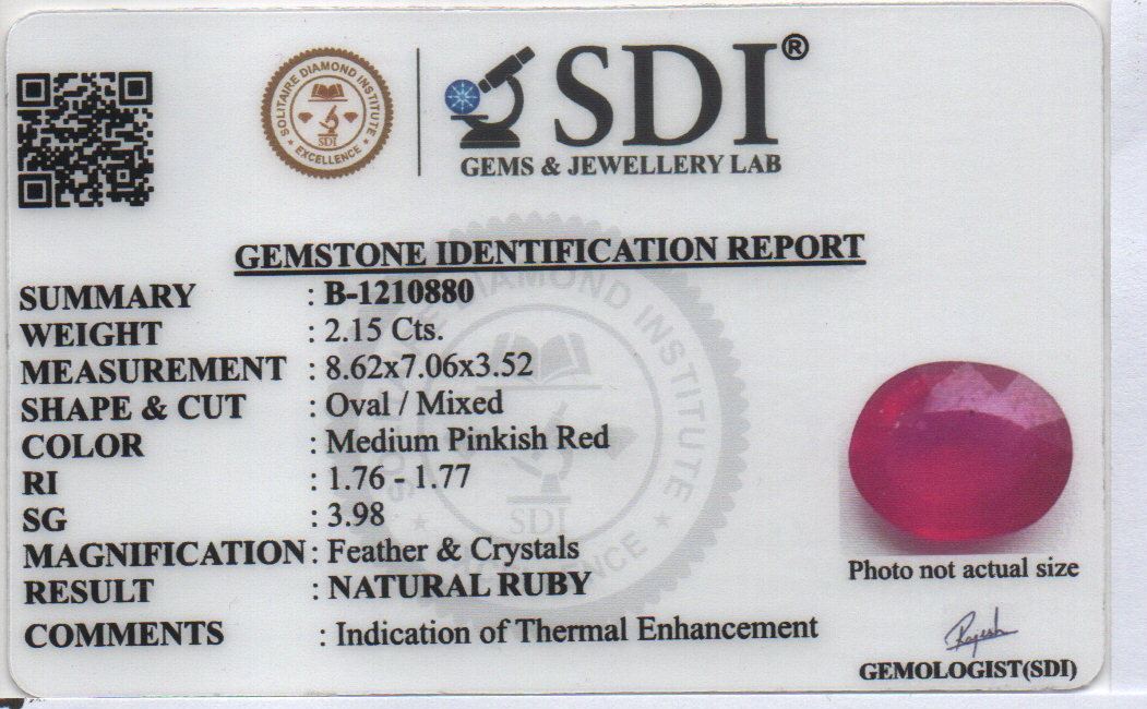 RUBY - 2.15 CARATS