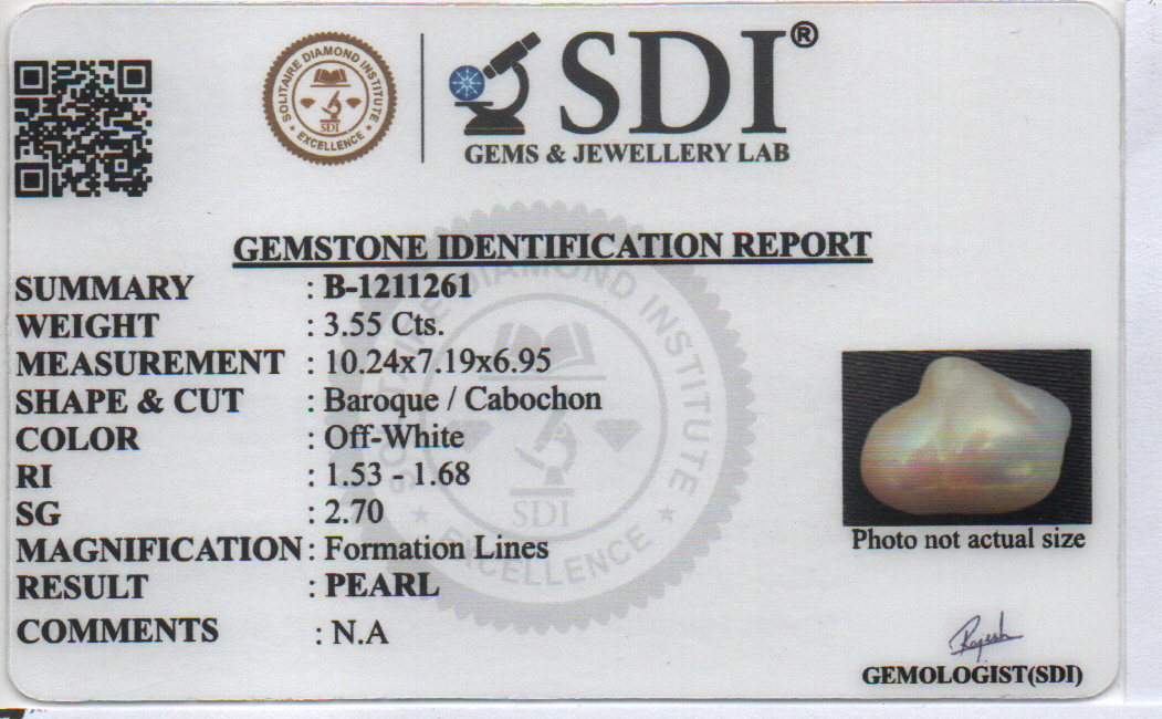 PEARL - 3.55 CARATS