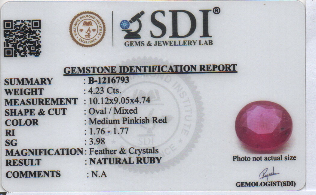 RUBY - 4.23 CARATS