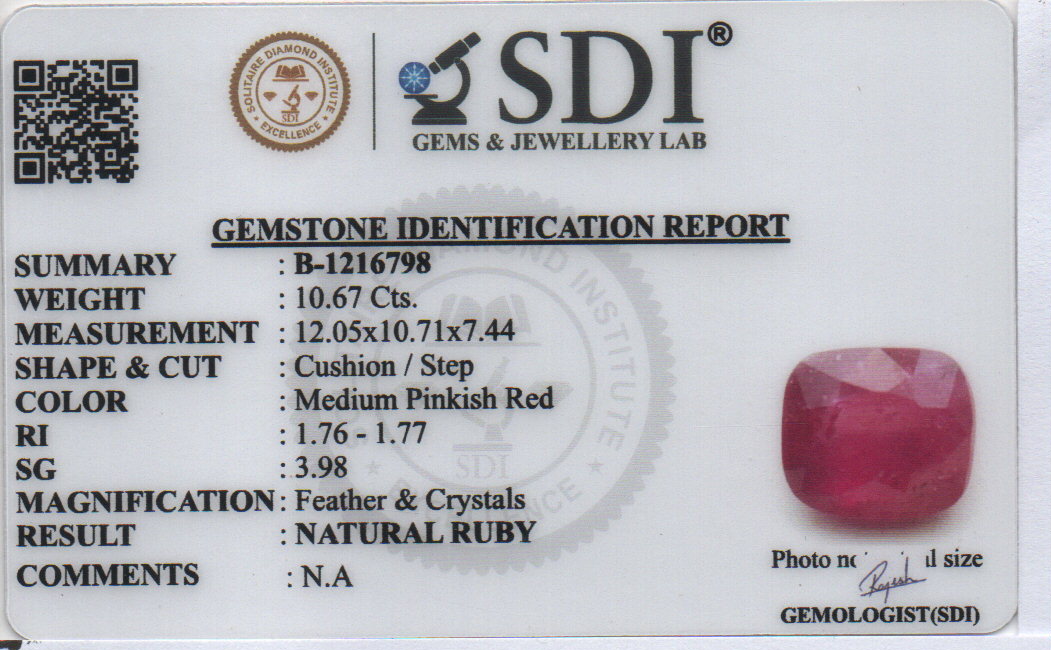 RUBY - 10.67 CARATS