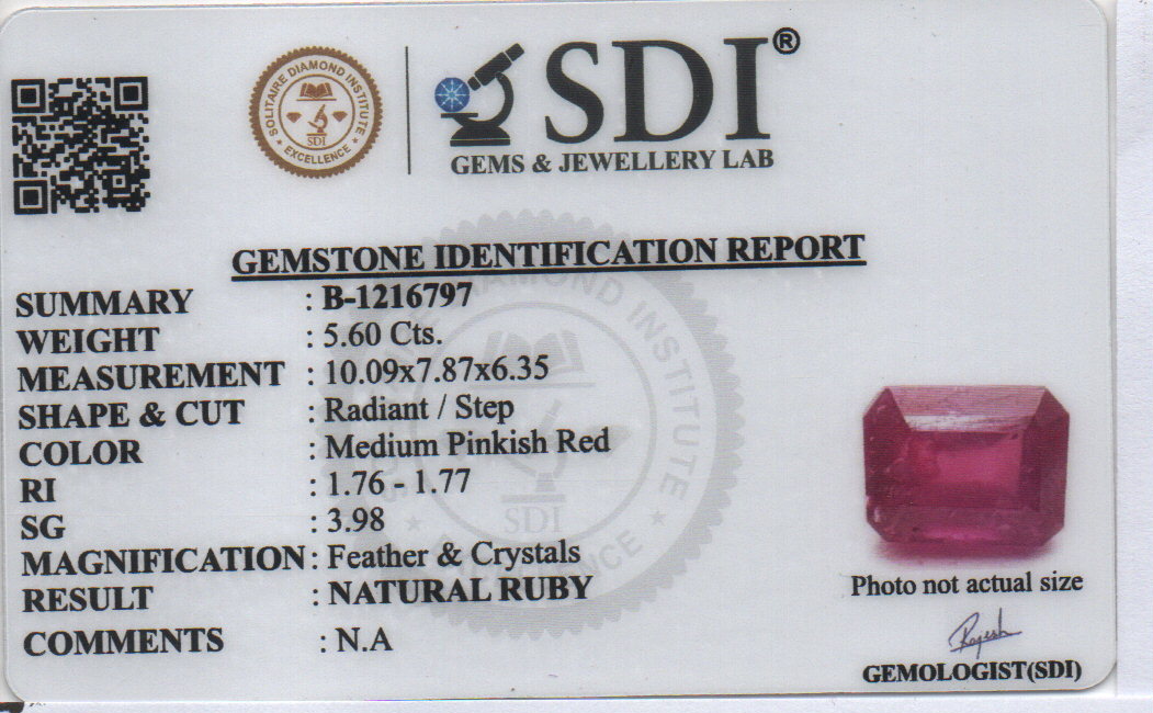RUBY - 5.6 CARATS
