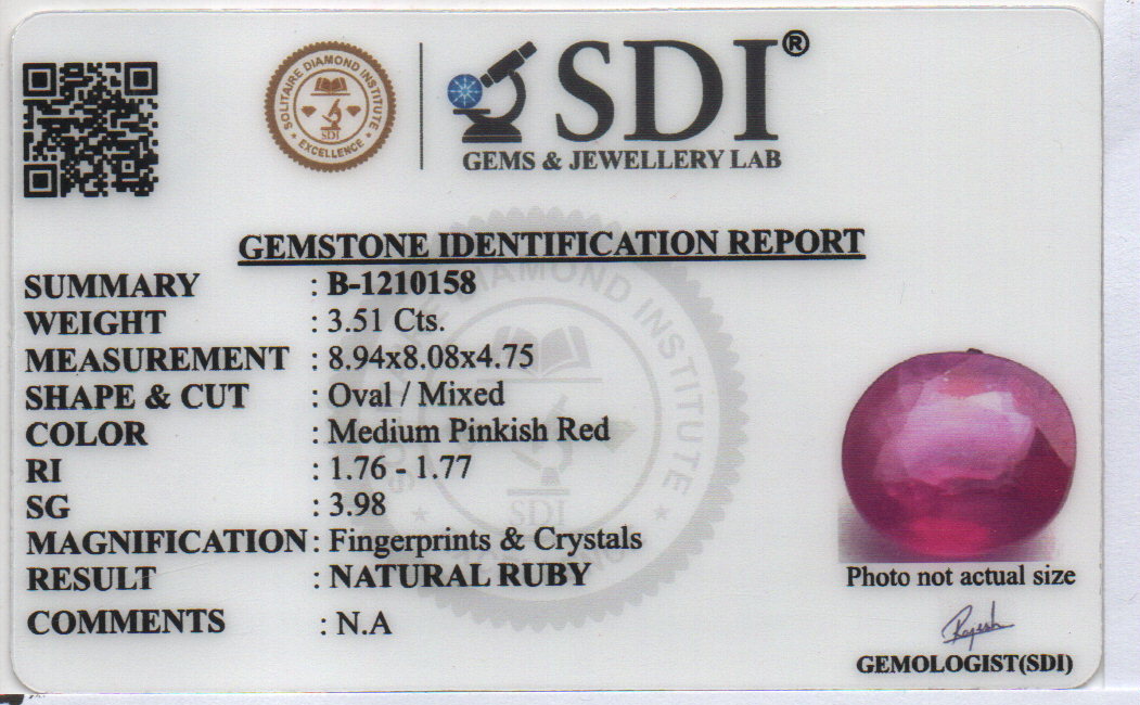 RUBY - 3.51 CARATS