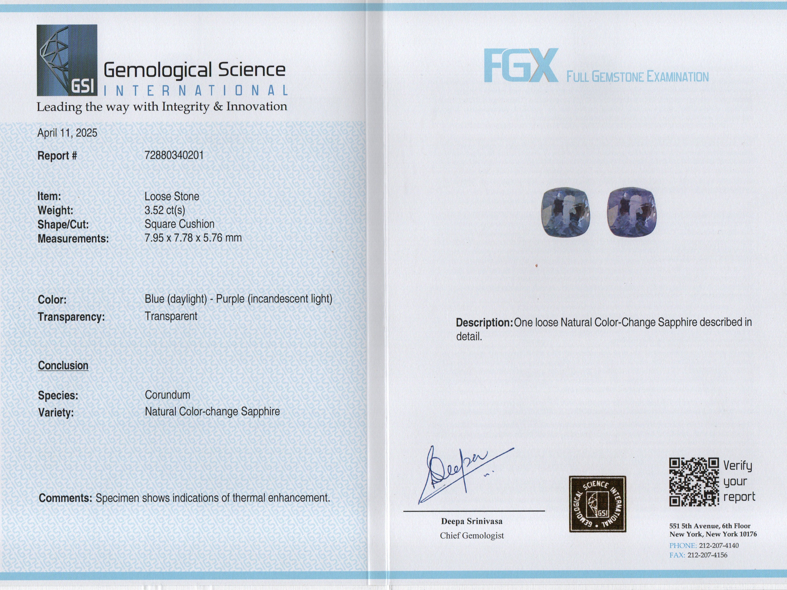 BLUE SAPPHIRE- 3.52 Carats