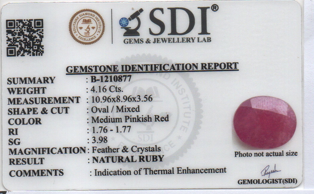 RUBY - 4.16 CARATS