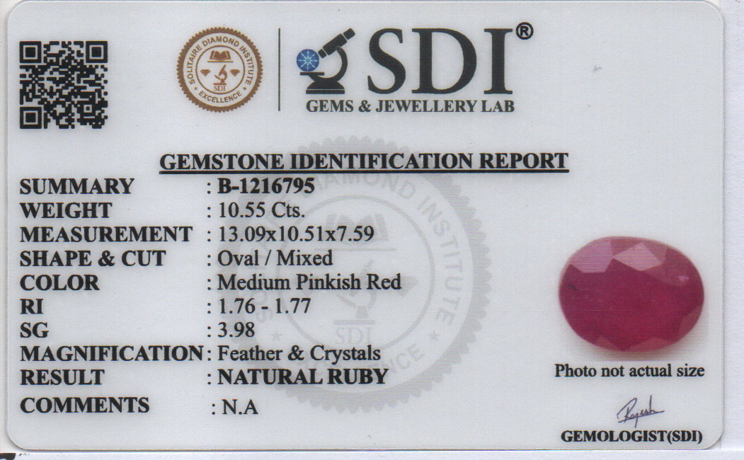 RUBY - 10.55 CARATS